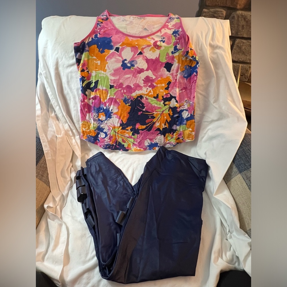 VS leggings & Chaps Sport Tank athletic wear combo